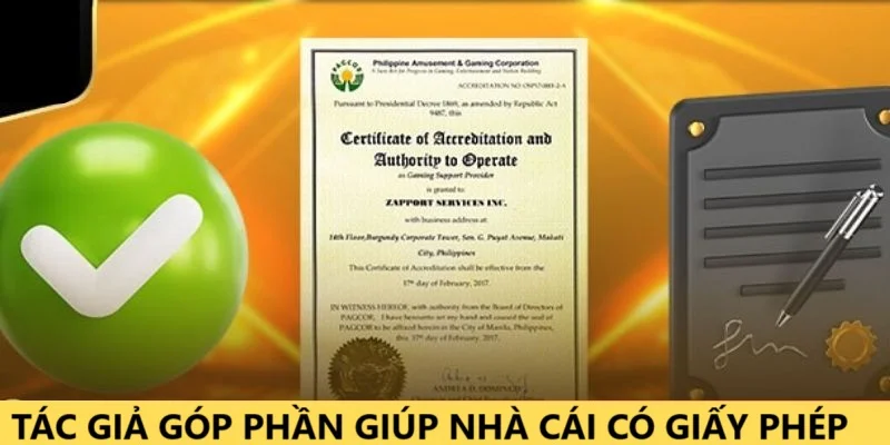 Giúp nhà cái có được giấy phép 